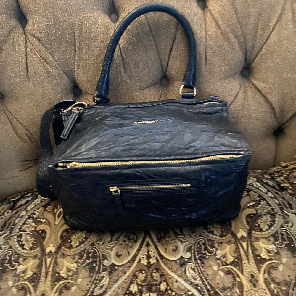 Givenchy Pandora Black Leather Medium with side handle and crossbody strap